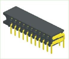 2.54mm pengepala wanita sudut baris dua sudut sudut enterh:5.9